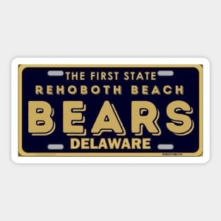 Rehoboth Beach Bears DE. License Plate Sticker